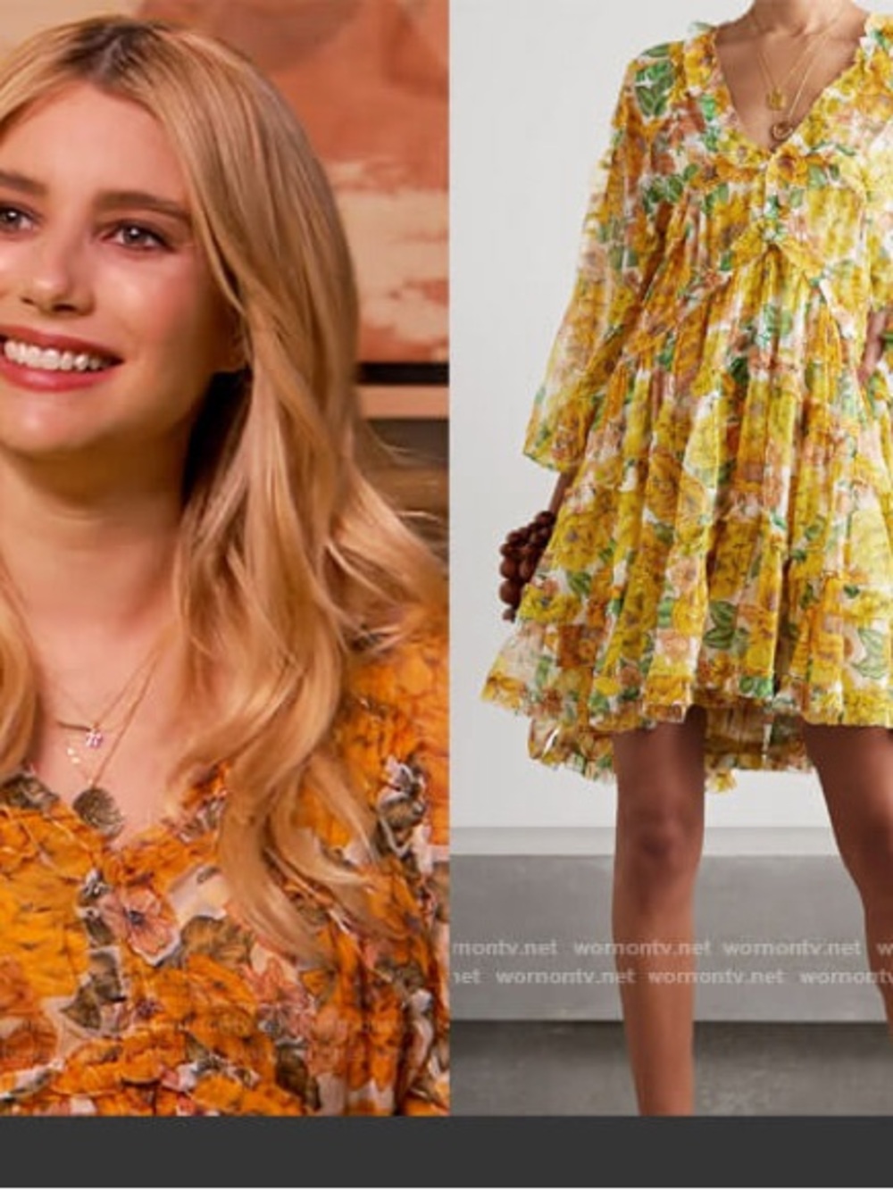 ZIMMERMANN Poppy Ruffled Floral-Print Silk-Crepon Mini Dress